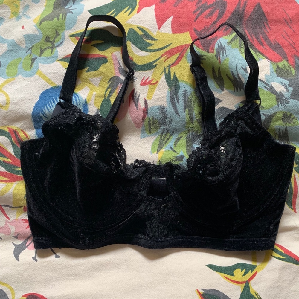 Free people velvet long line bra